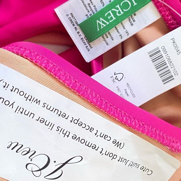 J Crew Radiant Fuchsia Hallie High Rise Bikini Bottom Sz XS NWT - Picture 7 of 13